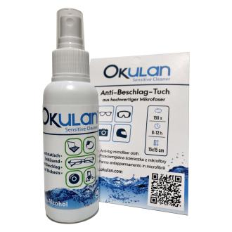 OKulan Set Uno Sensitive Cleaner Brillenreiniger + OKulan Anti-Beschlag-Tuch